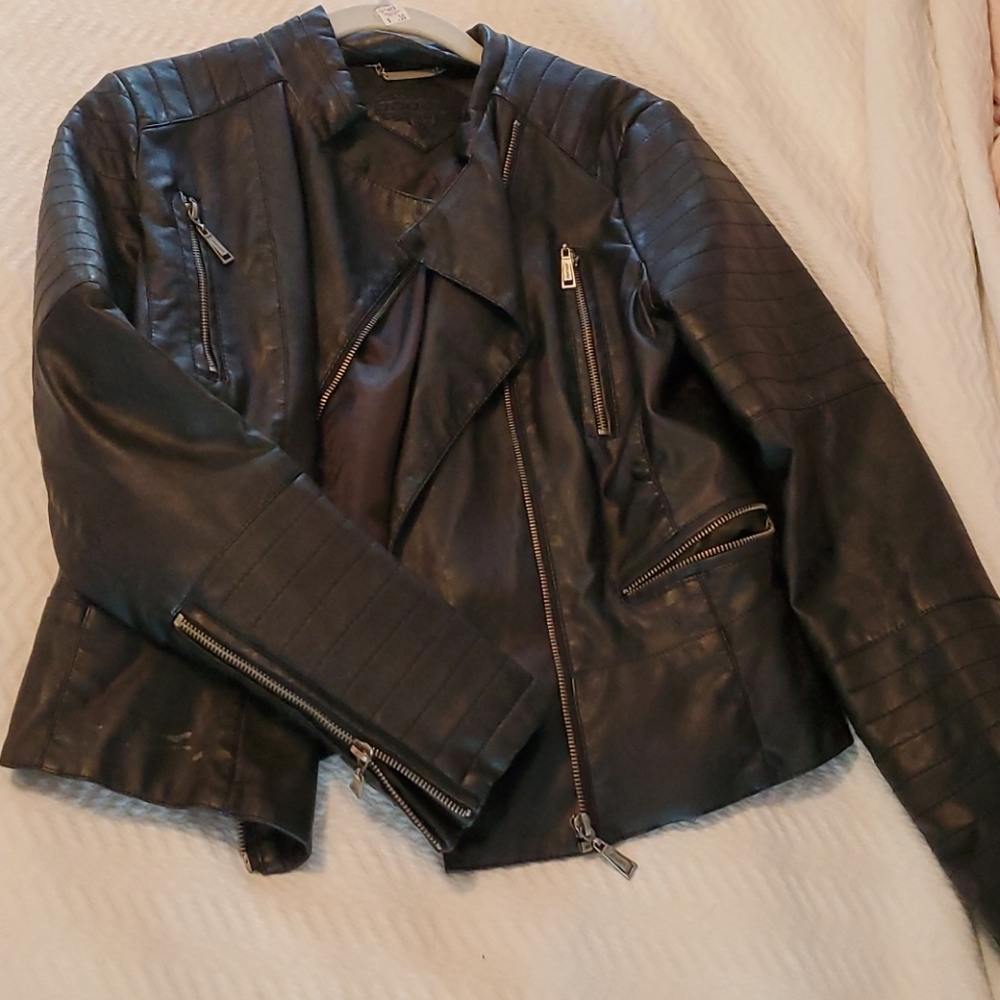 JouJou black faux leather jacket